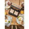 Kontaktgrill Adler AD 3052 rechteckig Stahl/Schwarz, 1200 W, Rostoberfläche, verriegelbarer Deckel