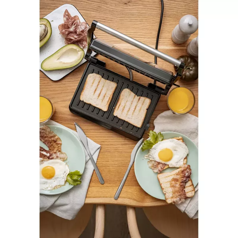 Kontaktgrill Adler AD 3052 rechteckig Stahl/Schwarz, 1200 W, Rostoberfläche, verriegelbarer Deckel