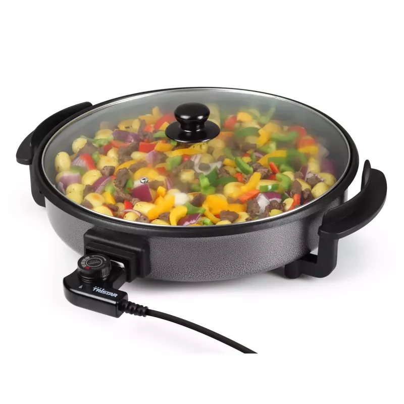 Grillpfanne Tristar PZ-2964 Multifunktional Rund Schwarz 40 cm