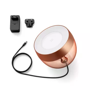 Smart-Tischleuchte Philips Hue Iris Kupfer Sonderedition — 1 Leuchtmittel, Bluetooth und Zigbee, 100–240V, 2m Kabel