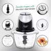 Elektrischer Zerkleinerer Adler AD 4082, 1,2-L-Glasschüssel, 300 W, 2 Geschwindigkeiten, Puls, Edelstahlklingen