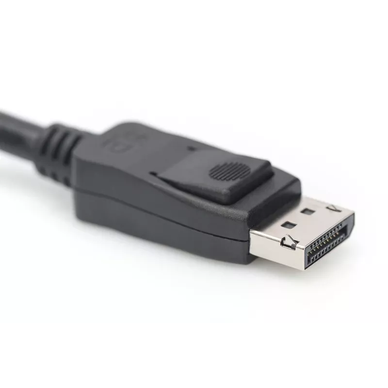 DIGITUS DisplayPort-Anschlusskabel, DP M/M, 3 m mit Verriegelung, Ultra HD 8K, Version 1.3/1.4, schwarz
