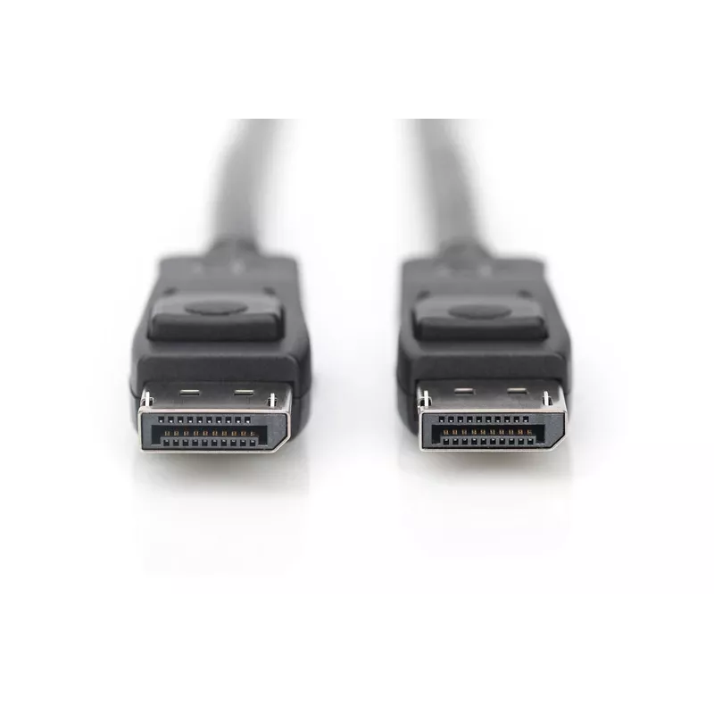 DIGITUS DisplayPort-Anschlusskabel, DP M/M, 3 m mit Verriegelung, Ultra HD 8K, Version 1.3/1.4, schwarz