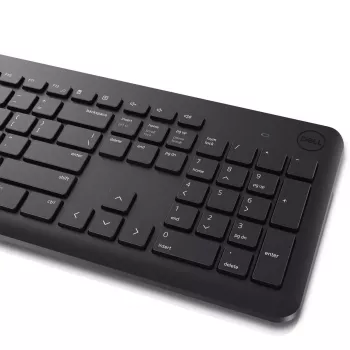 Kabelloses Tastatur-Maus-Set Dell KM3322W — Full-Size-QWERTY, RF-Funk, schwarz, Büronutzung