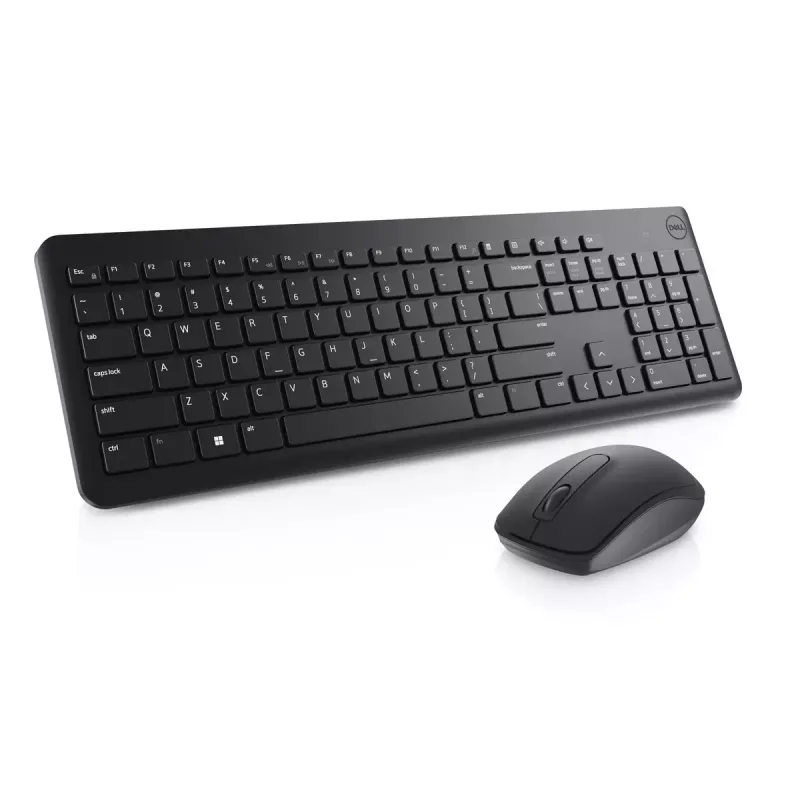 Kabelloses Tastatur-Maus-Set Dell KM3322W — Full-Size-QWERTY, RF-Funk, schwarz, Büronutzung