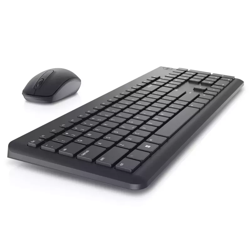 Kabelloses Tastatur-Maus-Set Dell KM3322W — Full-Size-QWERTY, RF-Funk, schwarz, Büronutzung