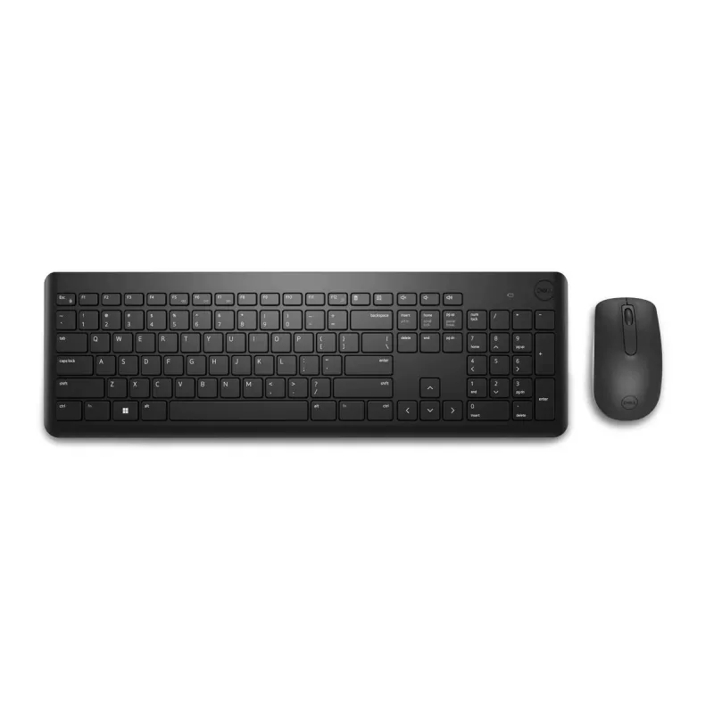 Kabelloses Tastatur-Maus-Set Dell KM3322W — Full-Size-QWERTY, RF-Funk, schwarz, Büronutzung