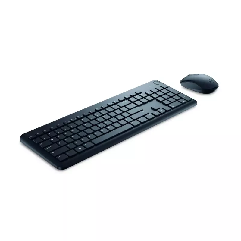 Kabelloses Tastatur-Maus-Set Dell KM3322W — Full-Size-QWERTY, RF-Funk, schwarz, Büronutzung