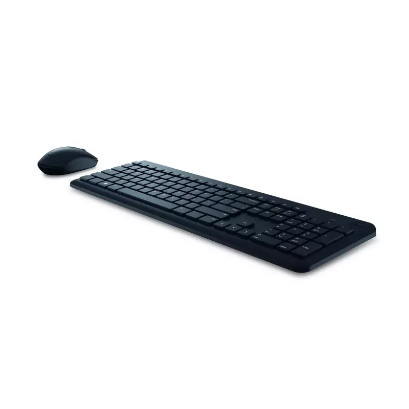 Kabelloses Tastatur-Maus-Set Dell KM3322W — Full-Size-QWERTY, RF-Funk, schwarz, Büronutzung