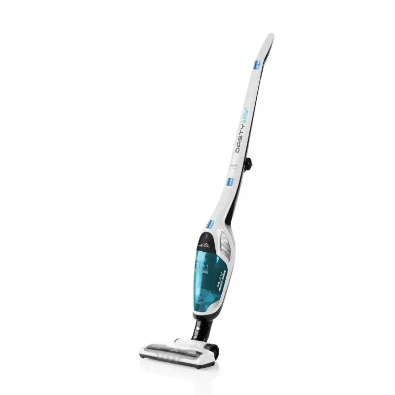 Akku-Staubsauger ETA Dasty AquaPlus ETA344790010 — 95 W Motor, 14,4 V Akku, bis zu 45 Min., Handstick und Handgerät, weiß/blau