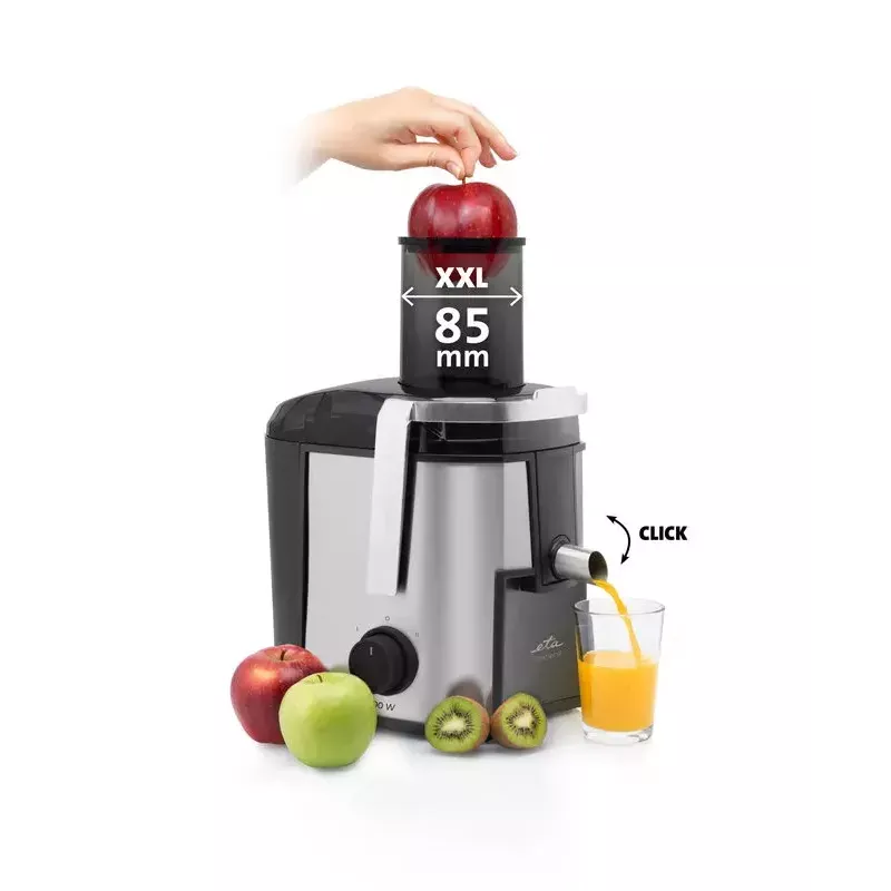 Zentrifugalentsafter ETA Fresher II 800 W, 0,8 L Saftbehälter, schwarz/Edelstahl