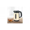Elektrischer Wasserkocher Bosch TWK4P437 1,7 L, 2400 W, Edelstahlgehäuse, kabellos, beige/schwarz