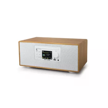 Personalradio Muse M-695 DBTW — DAB/DAB+/FM Digitaltuner, 2,8 Zoll TFT, 60 W RMS, AC/DC, Holz/Weiß