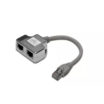 DIGITUS CAT 5e Patchkabel-Adapter 2x RJ45-Buchse auf 1x RJ45-Stecker 0,19 m