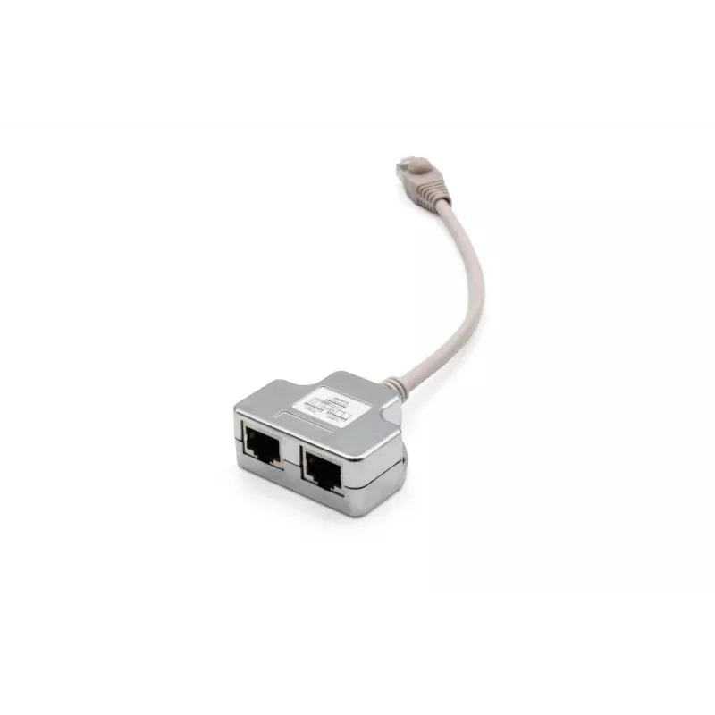 DIGITUS CAT 5e Patchkabel-Adapter 2x RJ45-Buchse auf 1x RJ45-Stecker 0,19 m