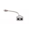 DIGITUS CAT 5e Patchkabel-Adapter 2x RJ45-Buchse auf 1x RJ45-Stecker 0,19 m