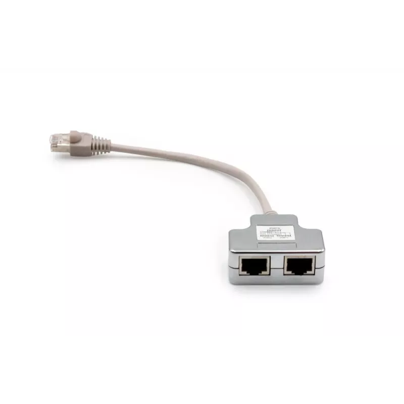 DIGITUS CAT 5e Patchkabel-Adapter 2x RJ45-Buchse auf 1x RJ45-Stecker 0,19 m