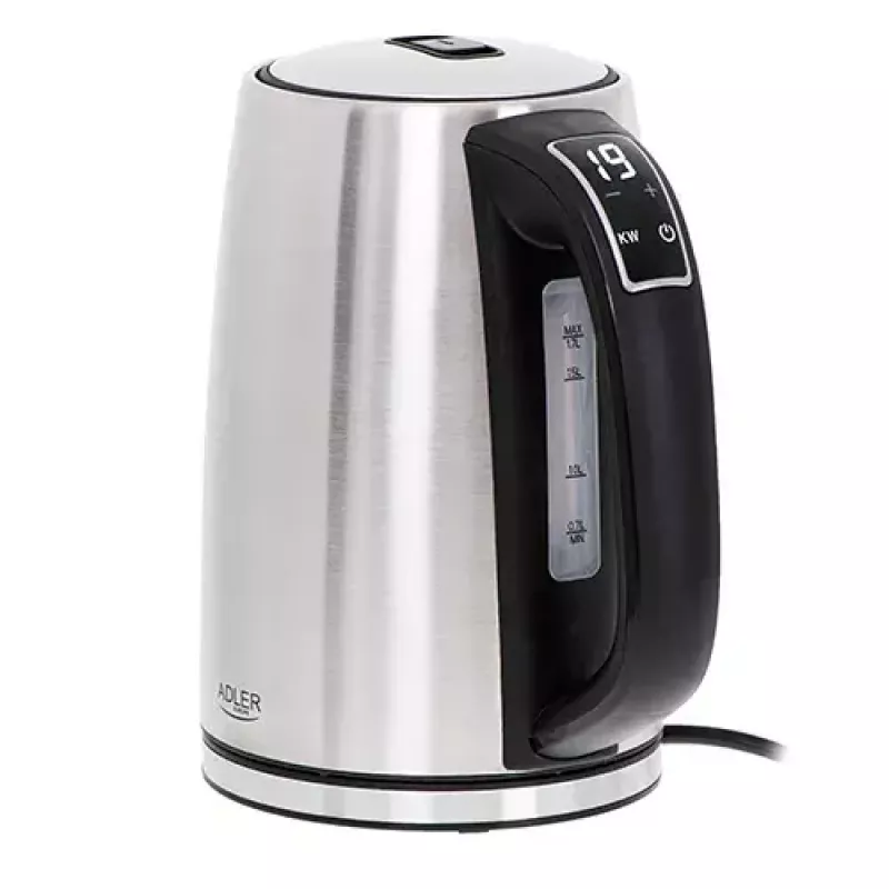 Elektrischer Wasserkocher Adler AD 1340 1,7 L 2200 W Schwarz Silber