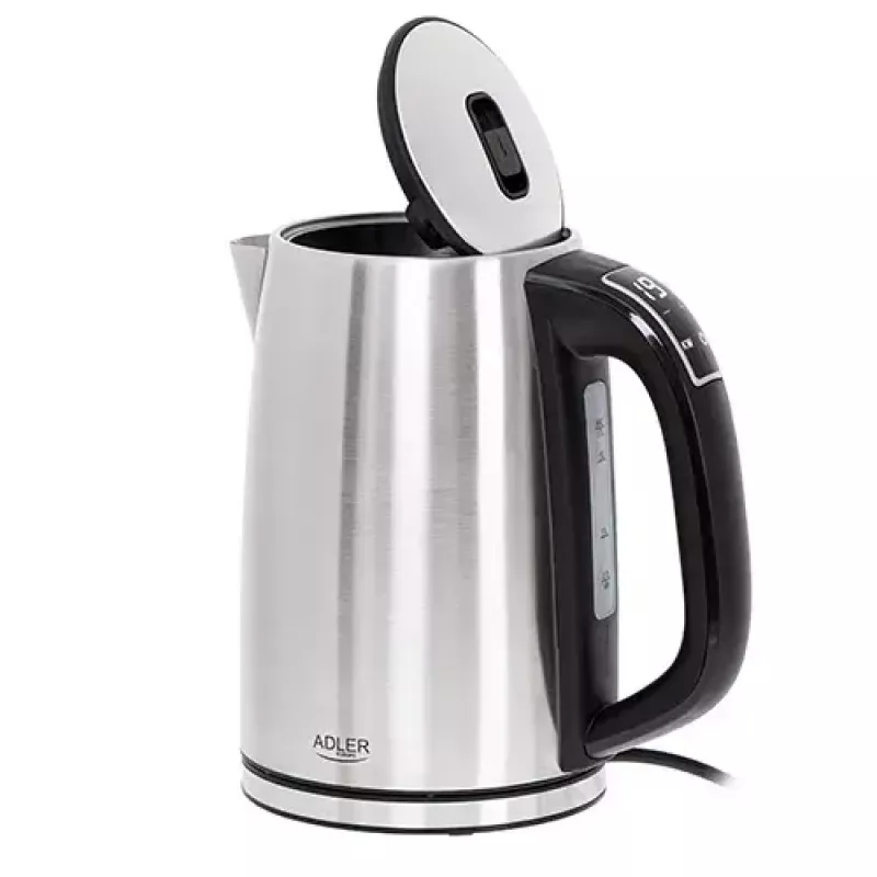 Elektrischer Wasserkocher Adler AD 1340 1,7 L 2200 W Schwarz Silber