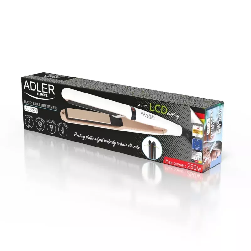Glätteisen Adler AD 2321 Steam 45 W Rot 1,83 m
