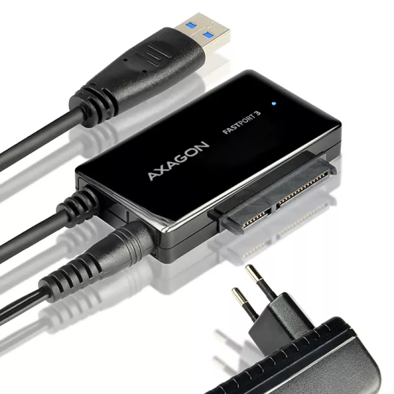 Axagon ADSA-FP3 USB 3.0 - SATA 6G Adapter zum Anschluss aller SATA-Festplatten und -Laufwerke