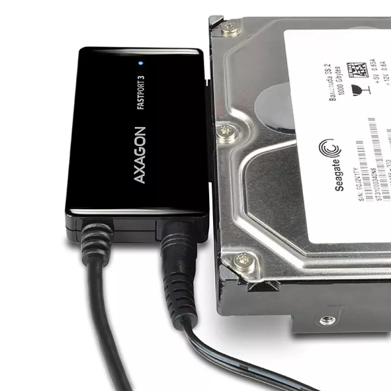 Axagon ADSA-FP3 USB 3.0 - SATA 6G Adapter zum Anschluss aller SATA-Festplatten und -Laufwerke