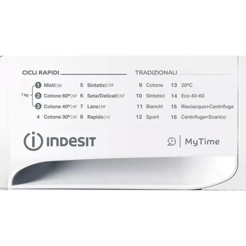 Frontlader-Waschmaschine Indesit MTWA 71252 W IT — 7 kg, 1200 U/min, Energieklasse E, weiß