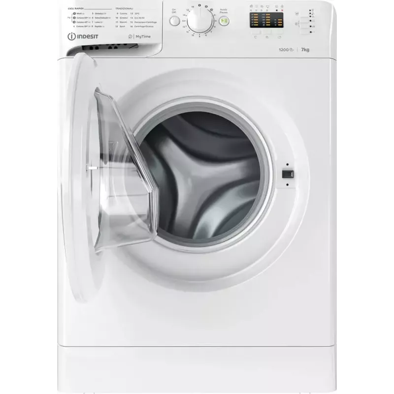 Frontlader-Waschmaschine Indesit MTWA 71252 W IT — 7 kg, 1200 U/min, Energieklasse E, weiß