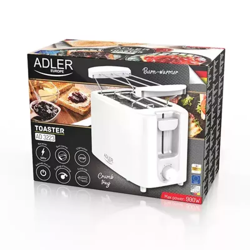 Toaster Adler AD 3223 2 Scheiben 750 W Weiß