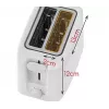 Toaster Adler AD 3223 2 Scheiben 750 W Weiß