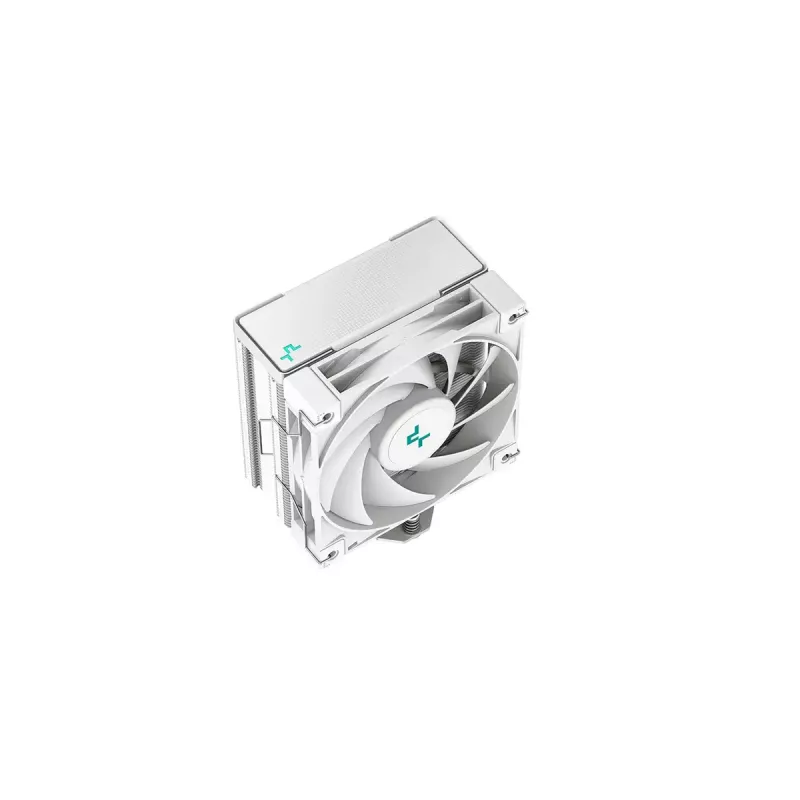 Luftkühler DeepCool AK400 WH — 4×6 mm Kupfer-Heatpipes, 120 mm FDB-Lüfter, 1850 U/min, 66,47 CFM, passend für LGA 1700 und gängige Intel/AMD-Sockel, weiß