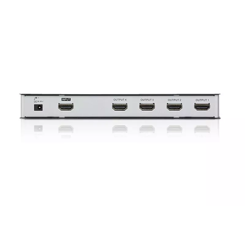 ATEN 4-Port HDMI Audio/Video Splitter 4Kx2K, HDMI, 4x HDMI, 4096 x 2160 Pixel, Schwarz, 4K Ultra HD, 15 m