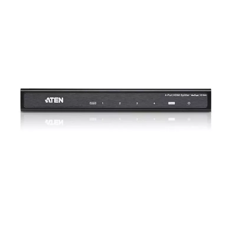 ATEN 4-Port HDMI Audio/Video Splitter 4Kx2K, HDMI, 4x HDMI, 4096 x 2160 Pixel, Schwarz, 4K Ultra HD, 15 m