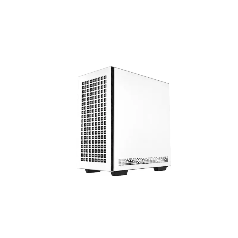 PC-Gehäuse DeepCool CH370 WH Mini Tower — Weiß, Micro ATX/Mini-ITX, gehärtetes Glas, RGB-Lüfter, 2x 3,5-Zoll-Schächte, 3x 2,5-Zoll-Schächte, GPU bis 320 mm