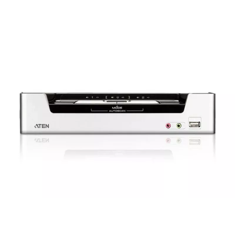 ATEN 2-Port USB HDMI KVM Switch mit Audio & USB 2.0 Hub (KVM-Kabel enthalten)
