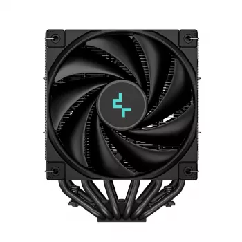 Luftkühler DeepCool AK620 ZERO DARK 12 cm Schwarz, 6 Heatpipes, 2x120 mm PWM-Lüfter, TDP 260 W, Höhe 160 mm