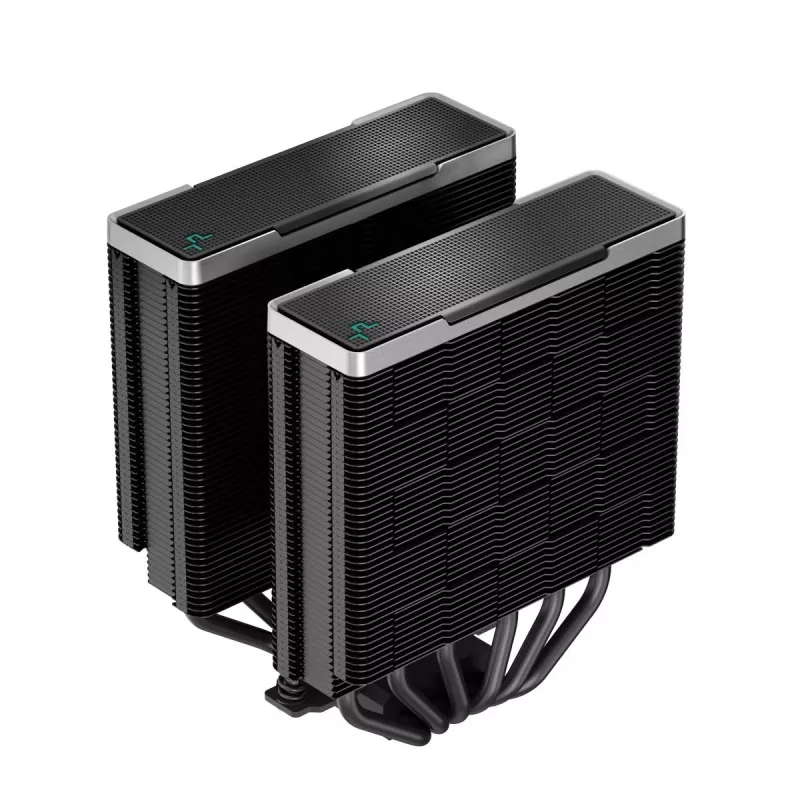 Luftkühler DeepCool AK620 ZERO DARK 12 cm Schwarz, 6 Heatpipes, 2x120 mm PWM-Lüfter, TDP 260 W, Höhe 160 mm