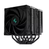 Luftkühler DeepCool AK620 ZERO DARK 12 cm Schwarz, 6 Heatpipes, 2x120 mm PWM-Lüfter, TDP 260 W, Höhe 160 mm