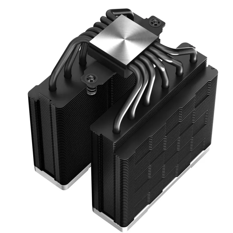Luftkühler DeepCool AK620 ZERO DARK 12 cm Schwarz, 6 Heatpipes, 2x120 mm PWM-Lüfter, TDP 260 W, Höhe 160 mm