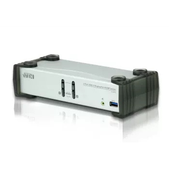 ATEN 2-Port USB 3.1 Gen 1 DisplayPort 1.1 KVMP™ Switch mit Lautsprecher (KVM-Kabel enthalten)