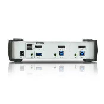 ATEN 2-Port USB 3.1 Gen 1 DisplayPort 1.1 KVMP™ Switch mit Lautsprecher (KVM-Kabel enthalten)