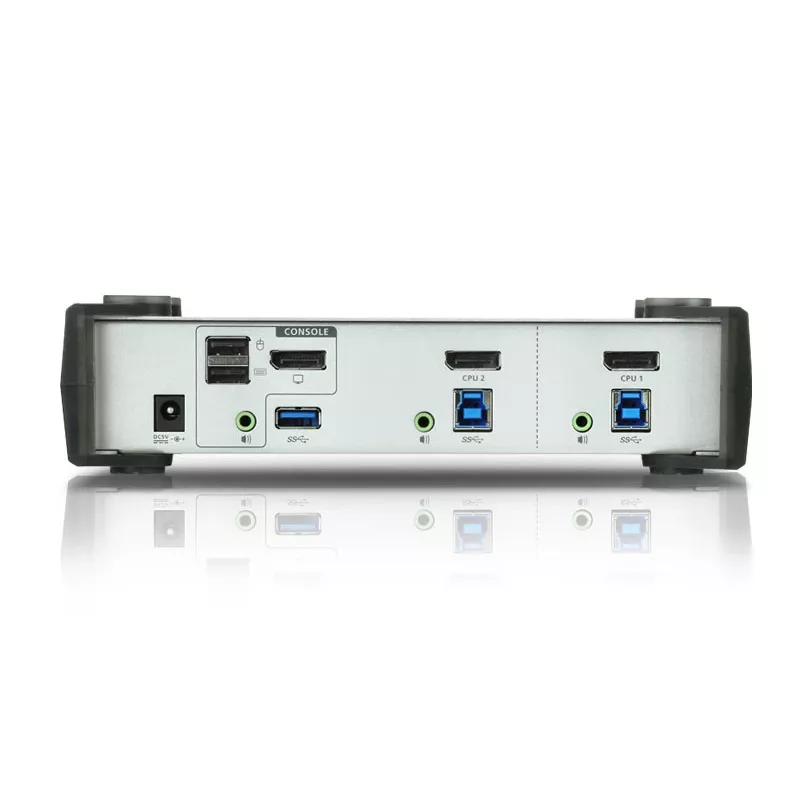 ATEN 2-Port USB 3.1 Gen 1 DisplayPort 1.1 KVMP™ Switch mit Lautsprecher (KVM-Kabel enthalten)