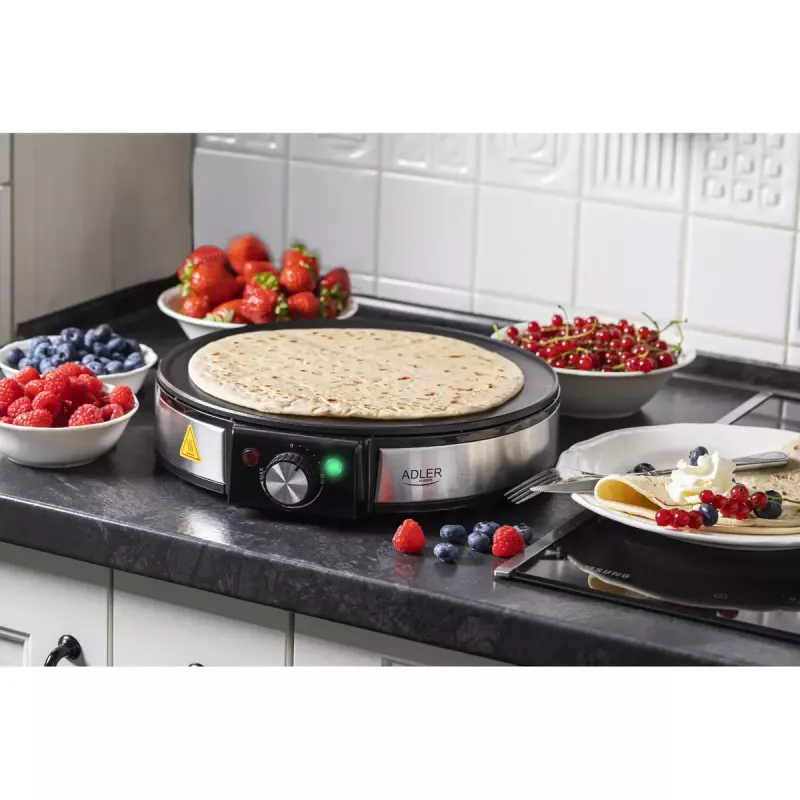 Crêpe-Maker Adler AD 3058 1600 W Schwarz Edelstahl