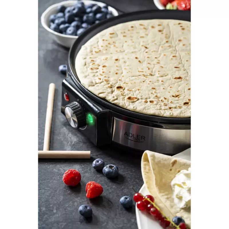Crêpe-Maker Adler AD 3058 1600 W Schwarz Edelstahl