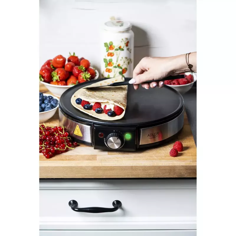Crêpe-Maker Adler AD 3058 1600 W Schwarz Edelstahl