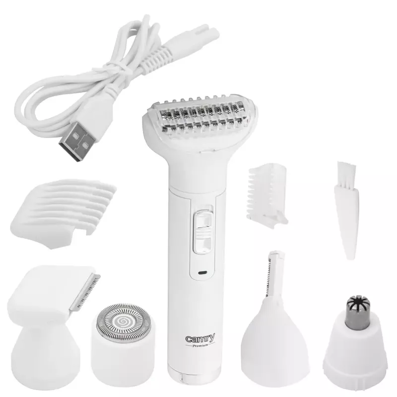 Akku-Trimmerset Camry CR 2935 5-in-1 – wiederaufladbares Multigrooming-Kit für Gesichts-, Bart-, Ohren- und Nasenhaartrimmung