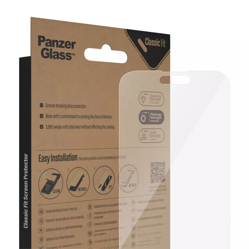 Bildschirmschutz PanzerGlass Apple iPhone 14 Pro Max Classic Fit kratz- und stoßfest