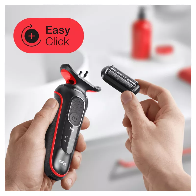 Braun Series 5 50-R1000s Folienrasierer Schwarz, Rot