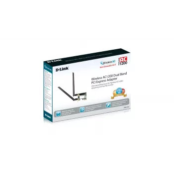 D-Link Wireless AC1200 DualBand PCIe Adapter, Intern, Kabelgebunden, PCI Express, WLAN, Wi-Fi 4 (802.11n), 867 Mbit/s