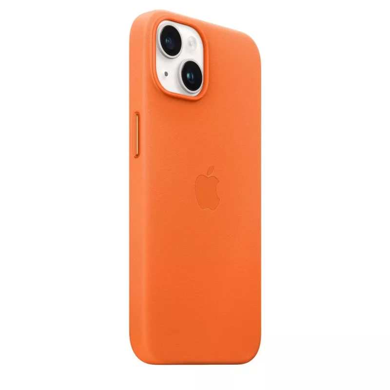 Apple Leder Case mit MagSafe iPhone 14 Orange